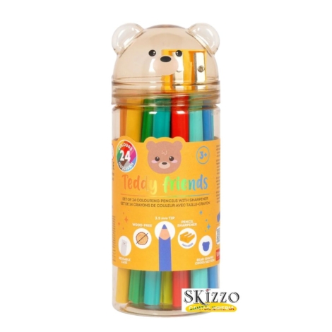 PASTELLI 24 CON TEMPERINO TEDDY - LEGAMI
