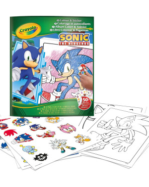 SONIC ALBUM DA COLORARE E ADESIVI