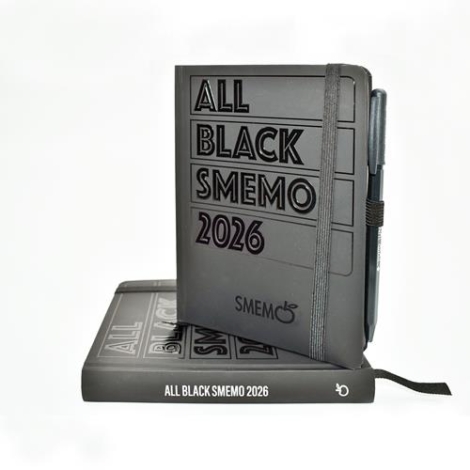 DIARIO DATATO SMEMORANDA ALL BLACK 2025/26