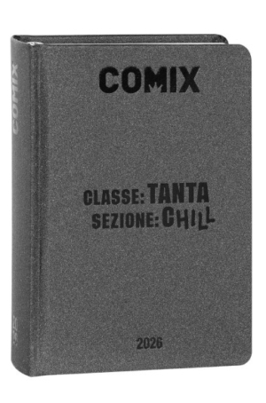 DIARIO DATATO 2025/2026 COMIX MIGNON GRIGIO SCRITTA NERA
