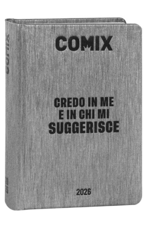 DIARIO DATATO 2025/2026 COMIX MIGNON NERO E GRIGIO