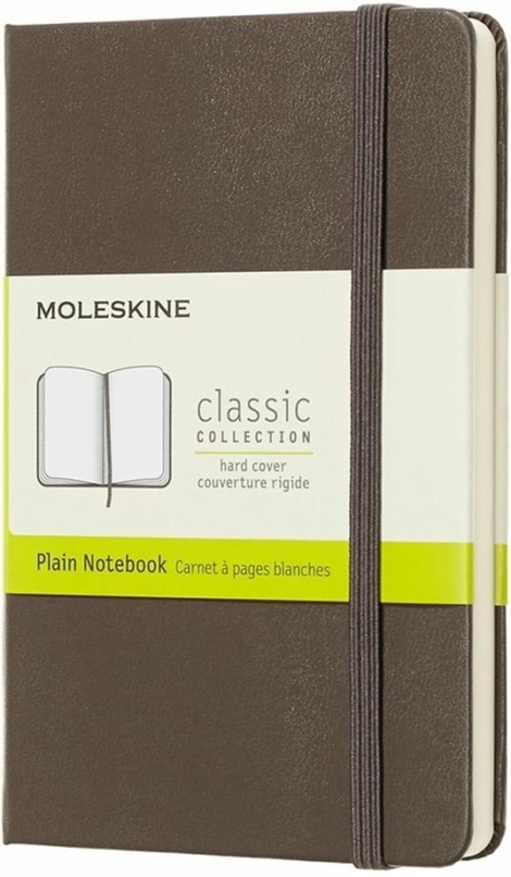 TACCUINO MOLESKINE POCKET A PAGINE BIANCHE COPERTINA RIGIDA MARRONE