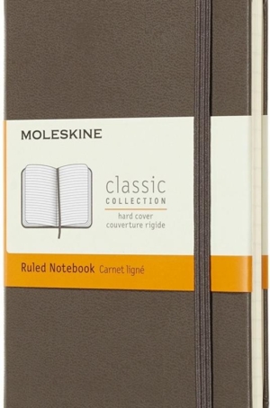 TACCUINO MOLESKINE POCKET A RIGHE COPERTINA RIGIDA MARRONE