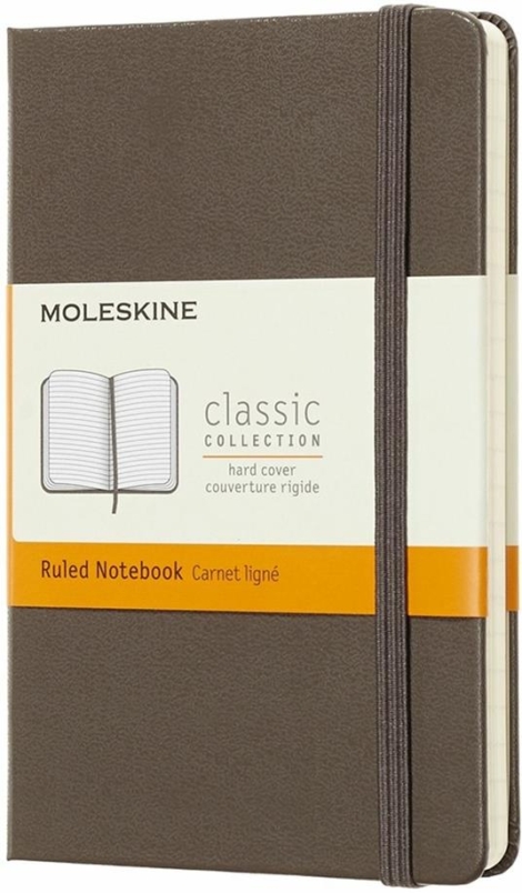 TACCUINO MOLESKINE POCKET A RIGHE COPERTINA RIGIDA MARRONE